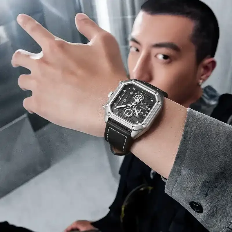 Marc Farewhale Squared Luxury Watch - Image 4
