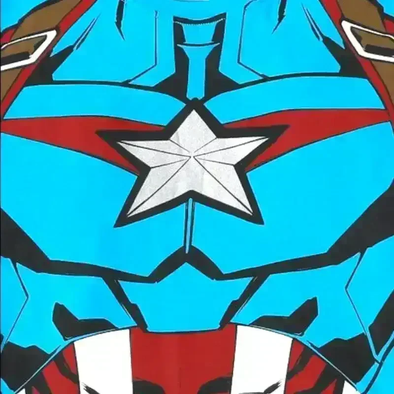 Captain America Print Round-Neck T-shirt - Image 3