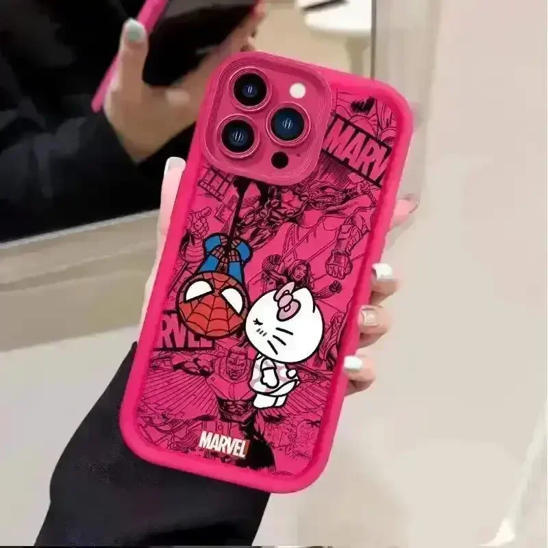 Spiderman x Hello Kitty Silicon Phone Case (For iPhones) - Image 3