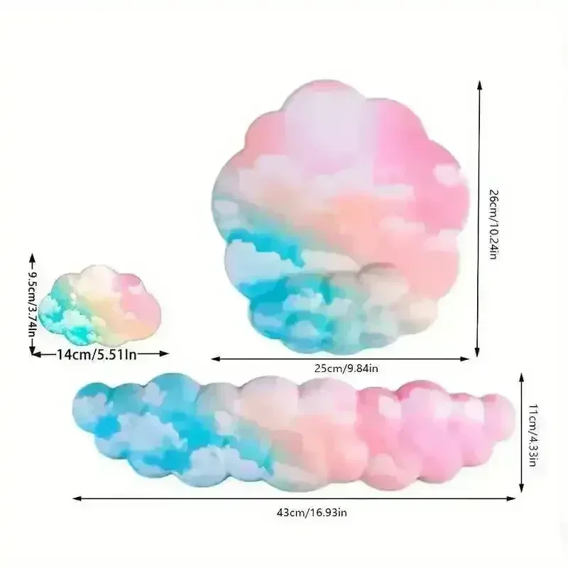 Memory Foam Cloud Keyboard Wrist Rest Set - Image 13
