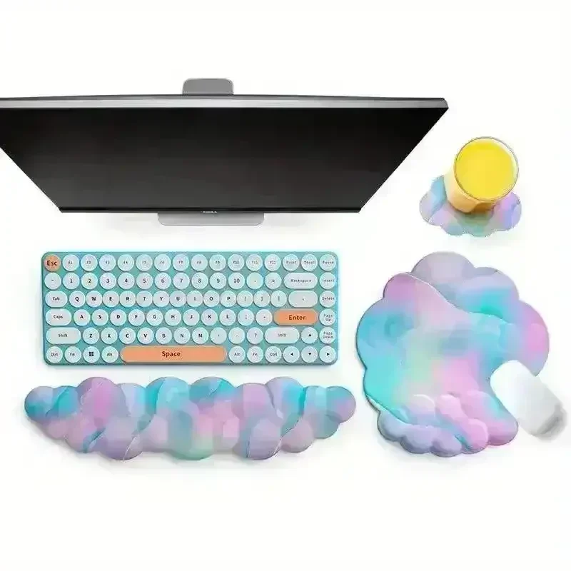 Memory Foam Cloud Keyboard Wrist Rest Set - Image 8
