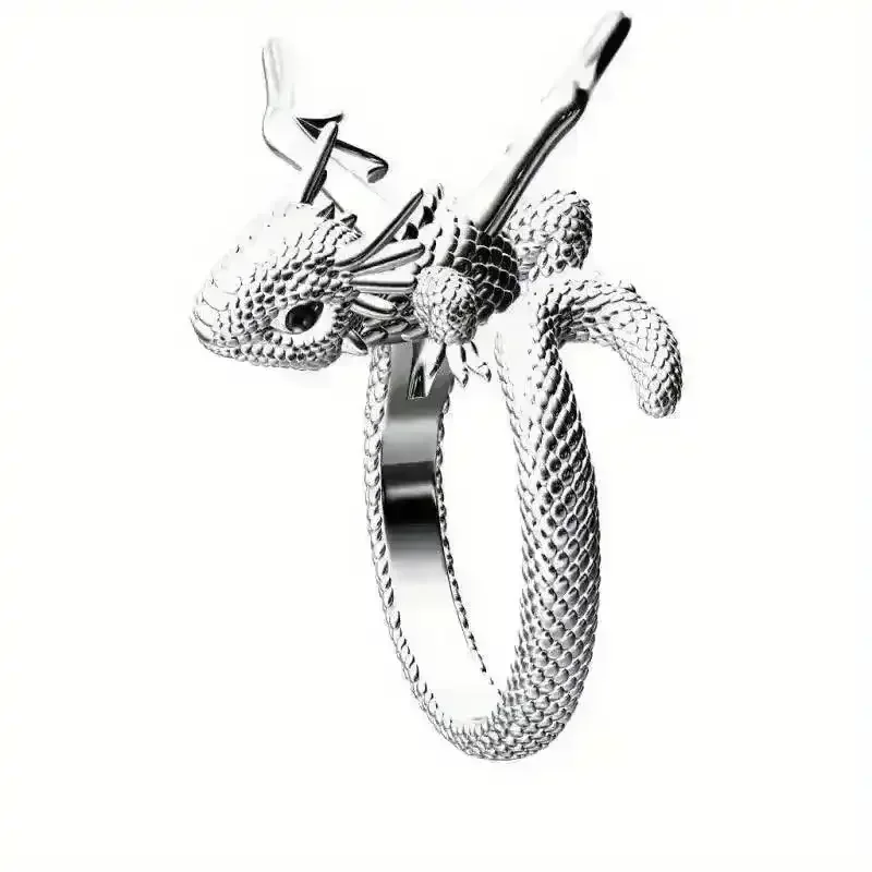 Men's Stylish Dragon Ring - Image 8