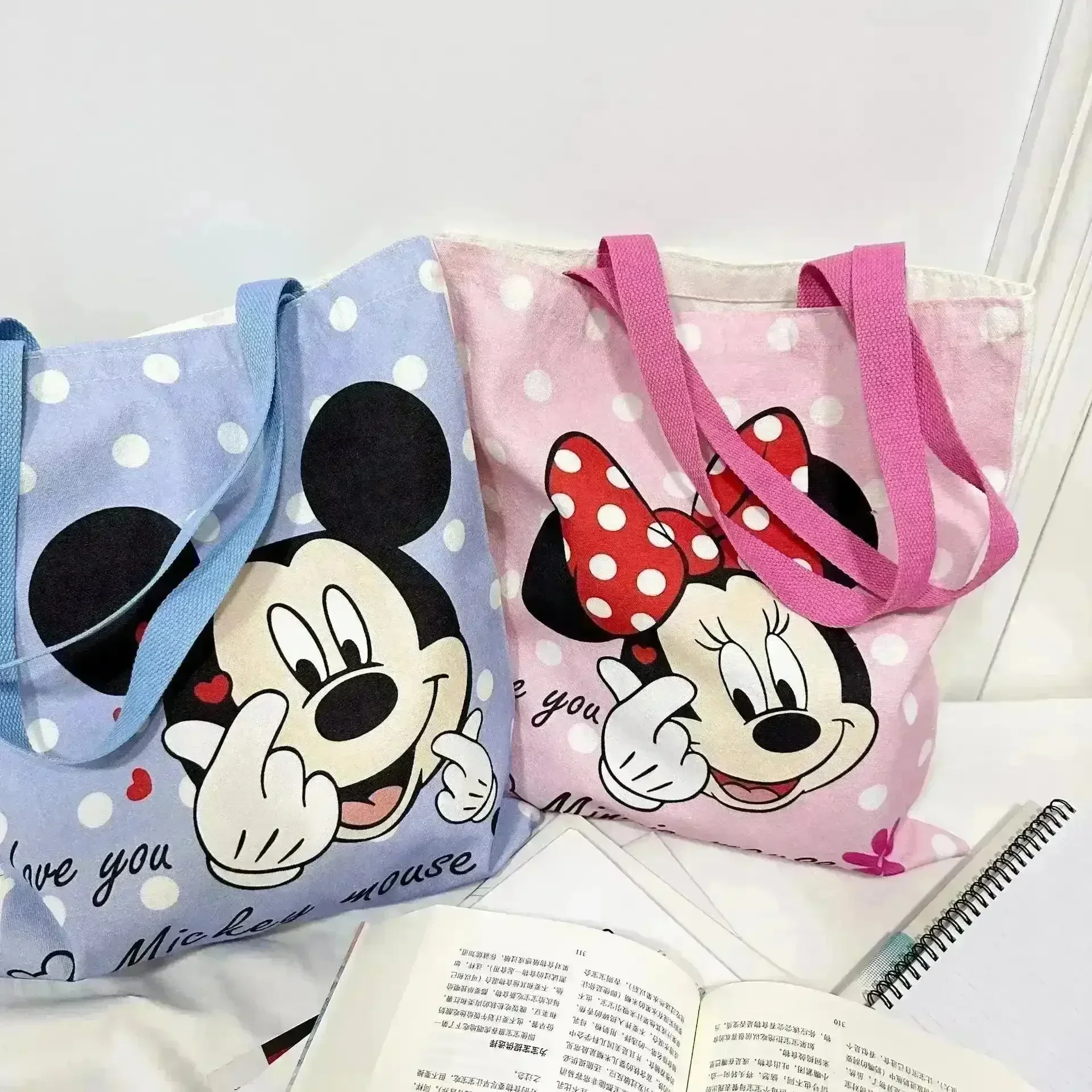 Mickey & Minnie Printed Pattern Shoulder Bag - Image 3