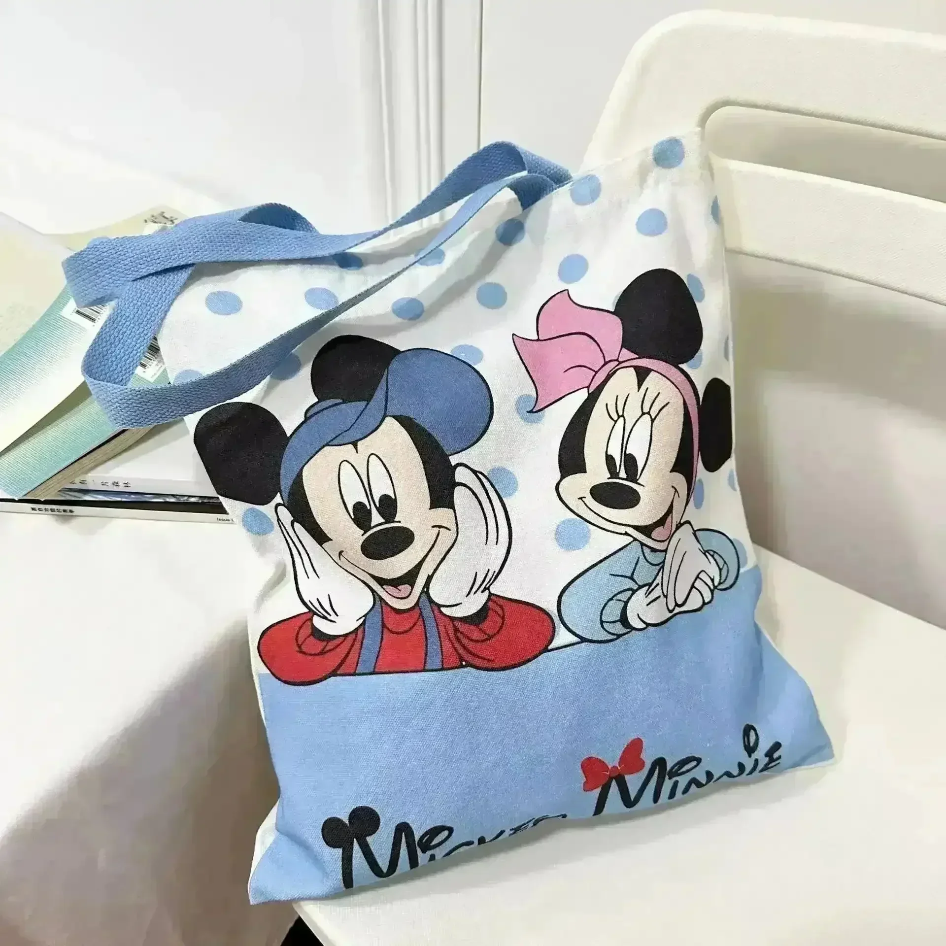 Mickey & Minnie Printed Pattern Shoulder Bag - Image 6