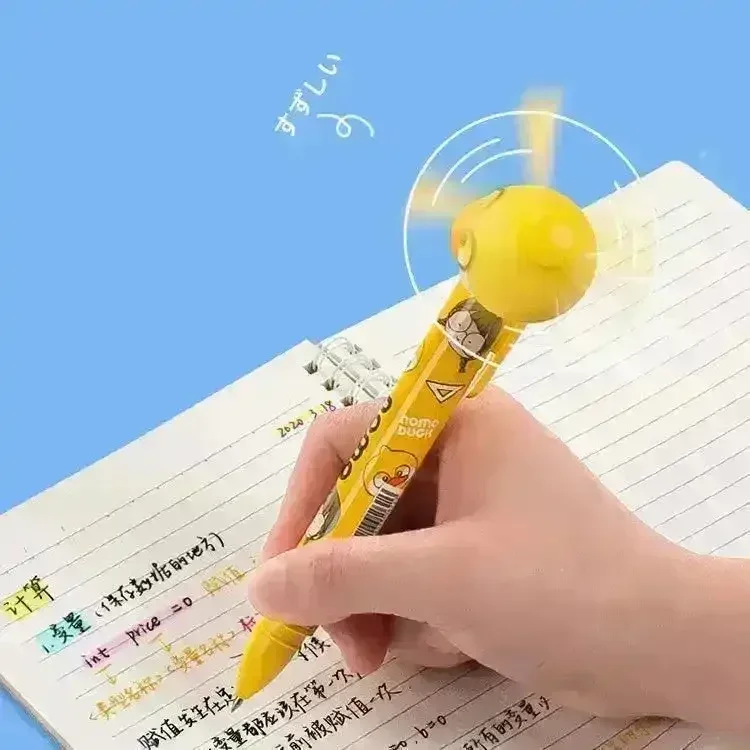 Milk Dragon Kawaii Handheld Fan Pen - Image 2