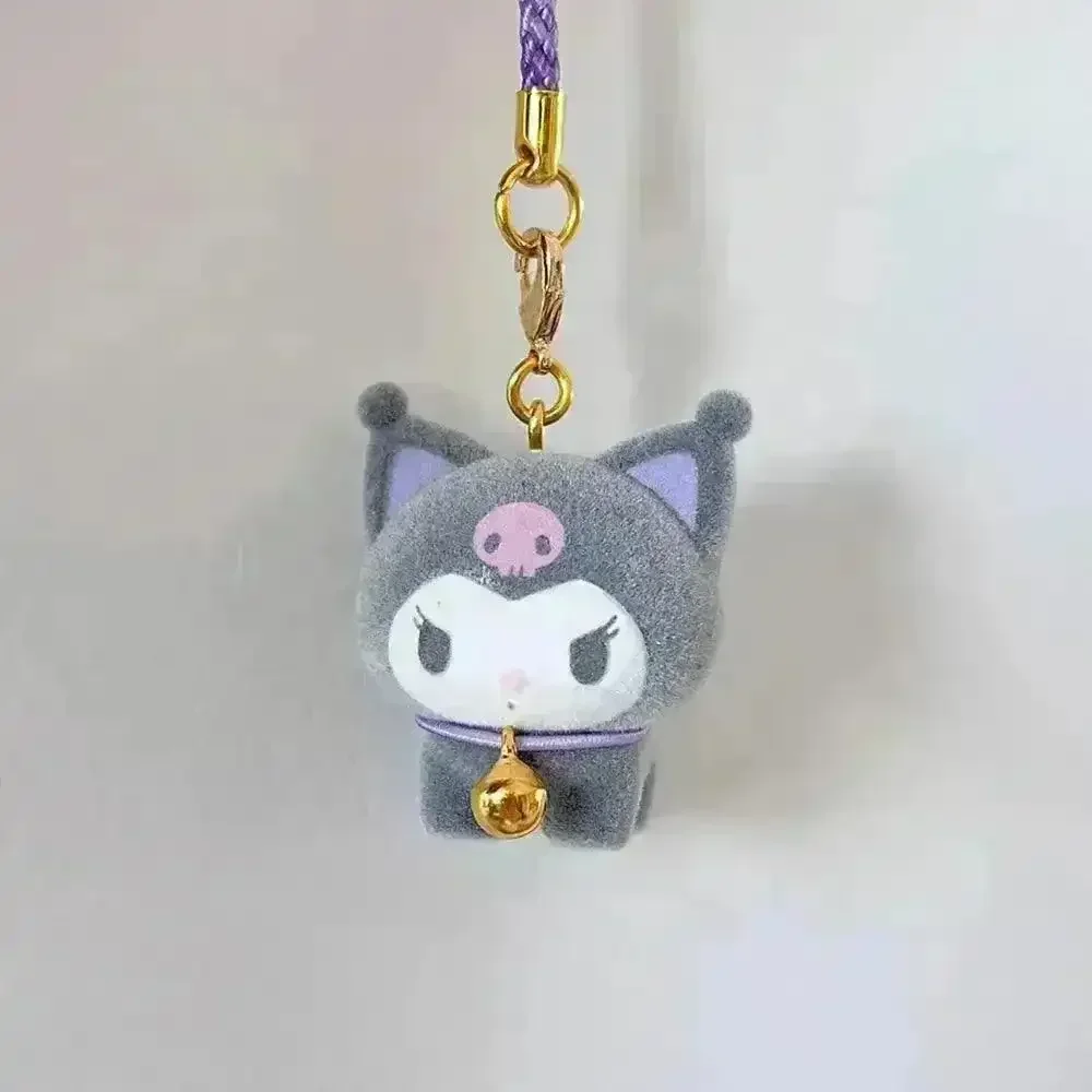Mini Kuromi Fur Keychain - Image 2