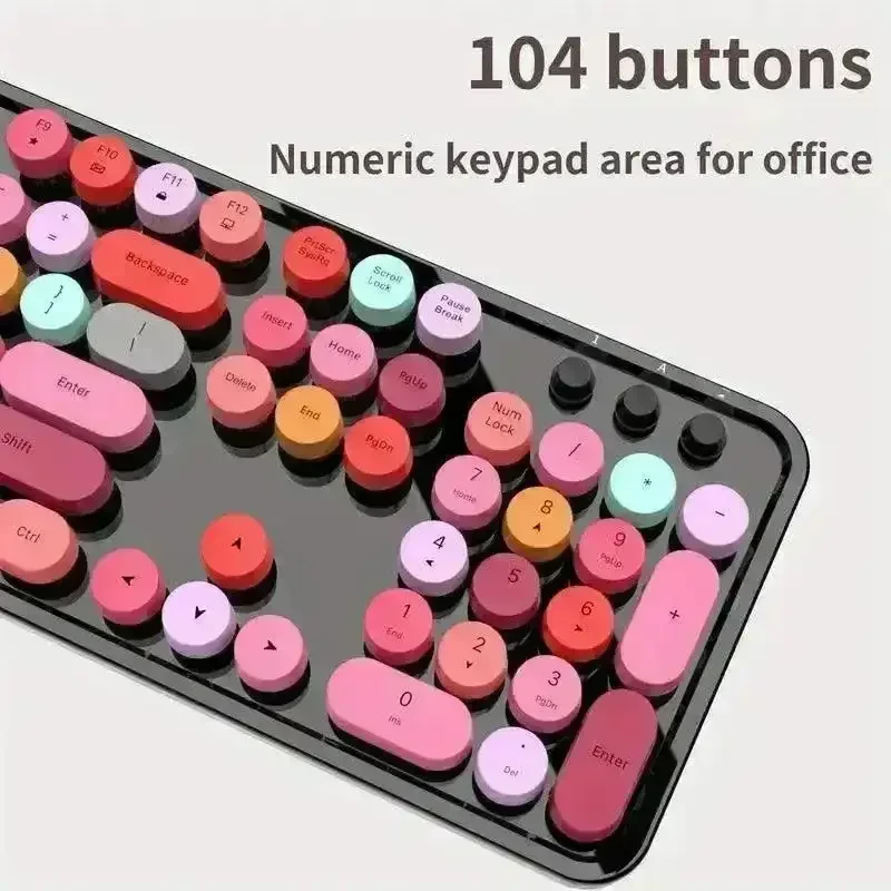 Mofii Wireless Retro Style Punk Mouse And Keyboard Kit - Image 9