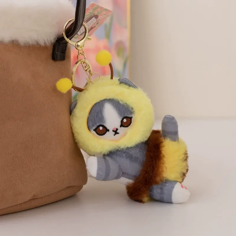 Mofusand Buzzy Whiskers Plush Keychain - Image 4