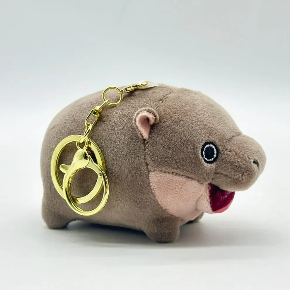 Moo Deng Pygmy Hippo Plush Keychain - Image 5