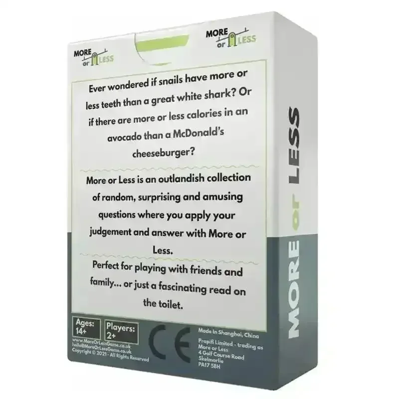 More or Less Card Game - Image 2