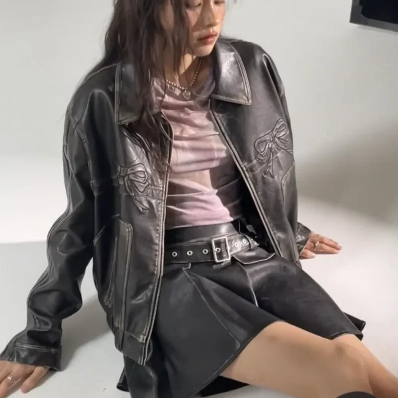 Moto Rebel Leather Jacket - Image 8