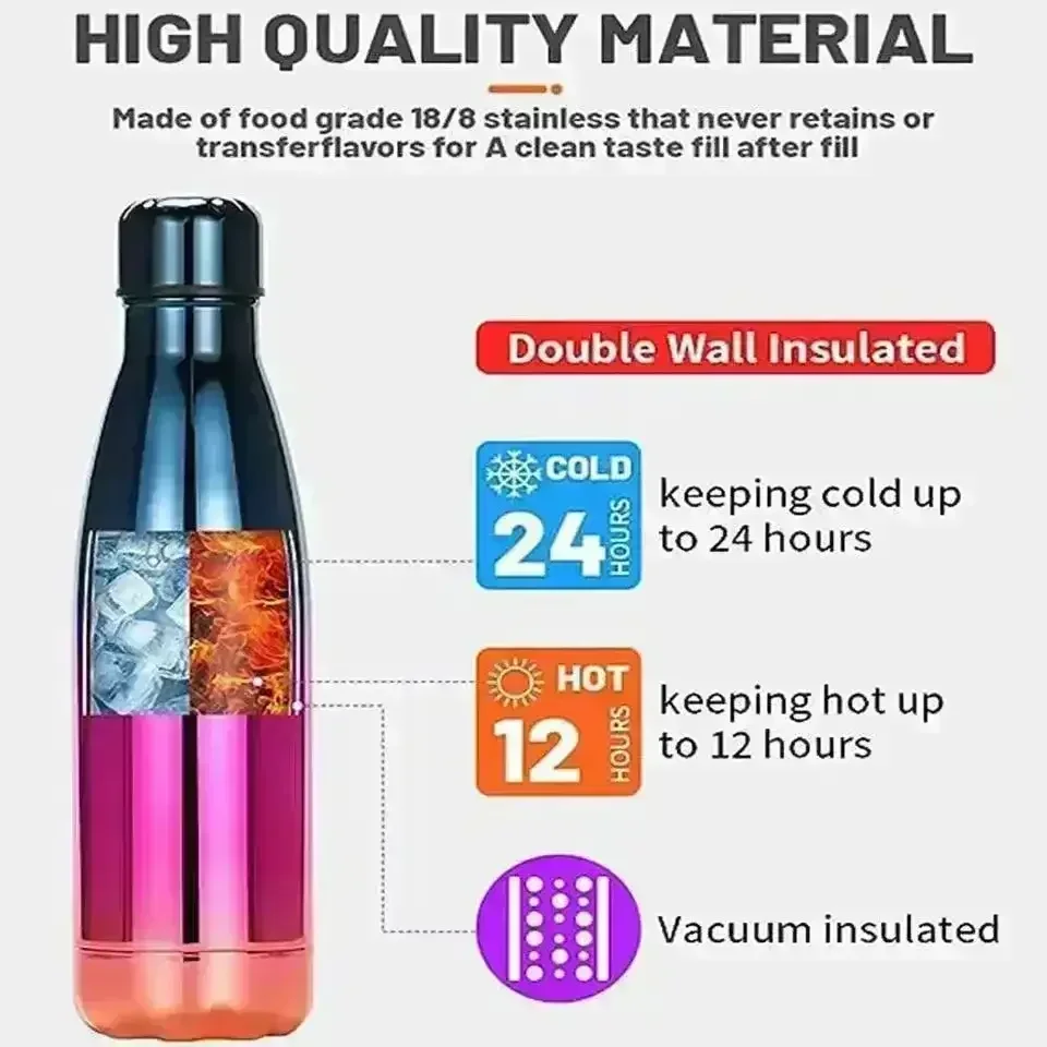 Marble Cola Metal Water Bottle (500 ml) - Image 3