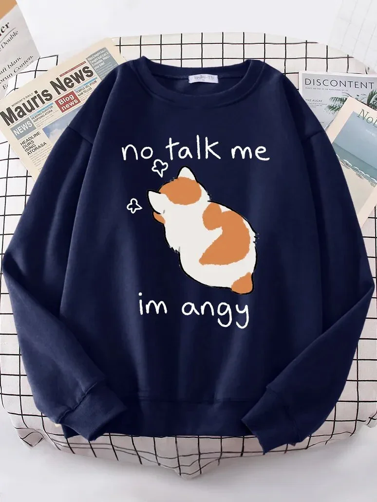 No Talk Angy Cat Cozy Sweater - Image 15