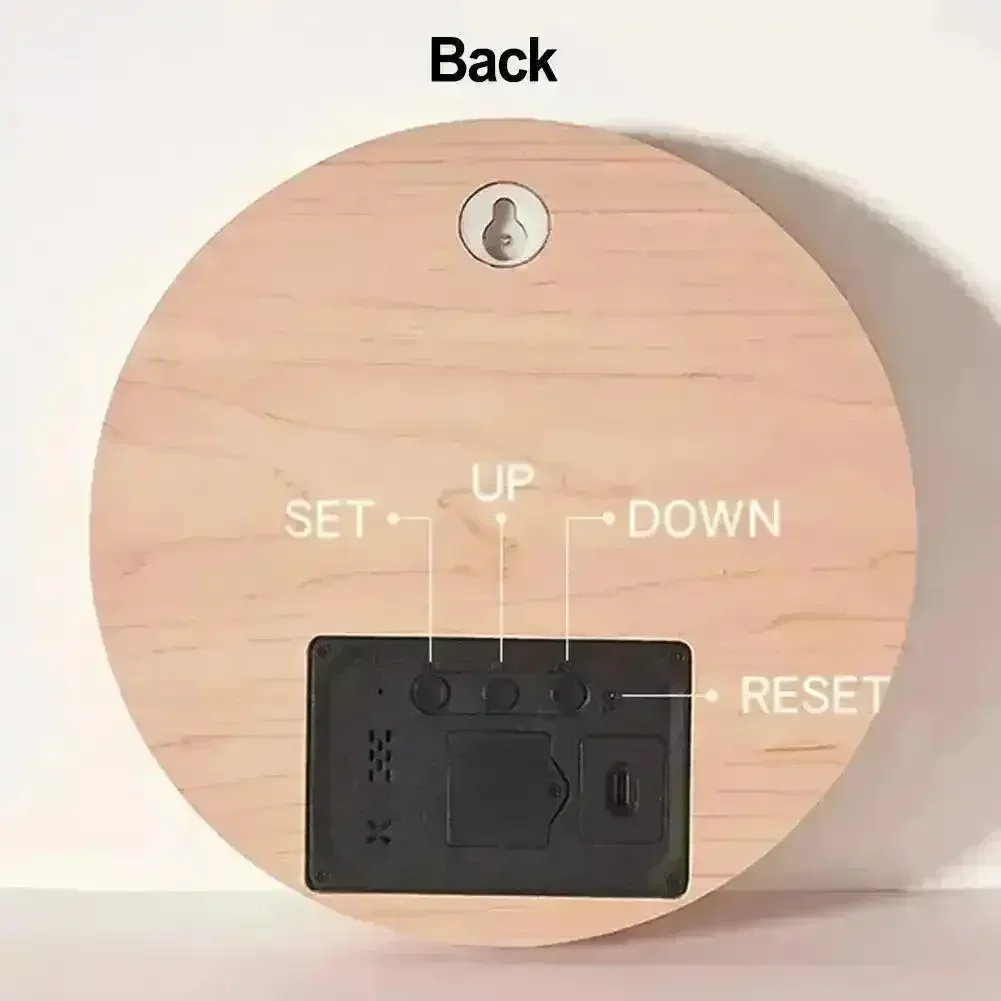 Nordic Style Wooden Hanging Clock - Image 5