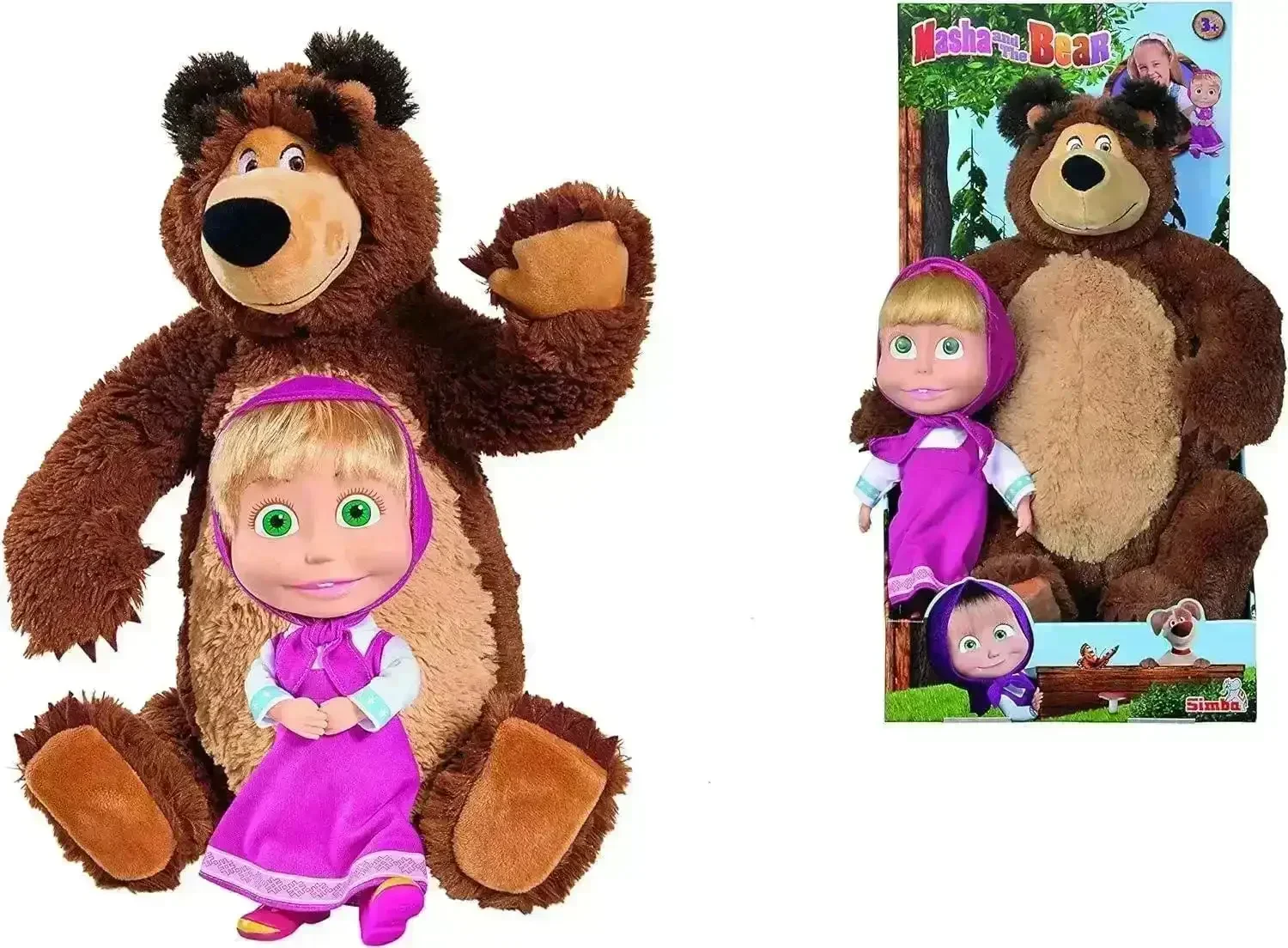 Official Masha & The Bear Plush Doll Set - Image 4