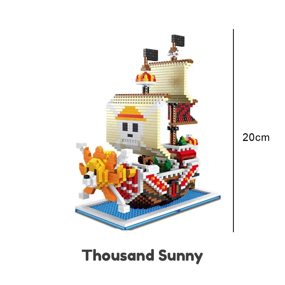 Cute Nano Block One Piece Pirate Ships Building Sets - Image 8