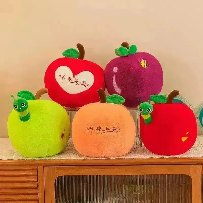 Orchard Apple Worm and Fruit Plushies - Image 2