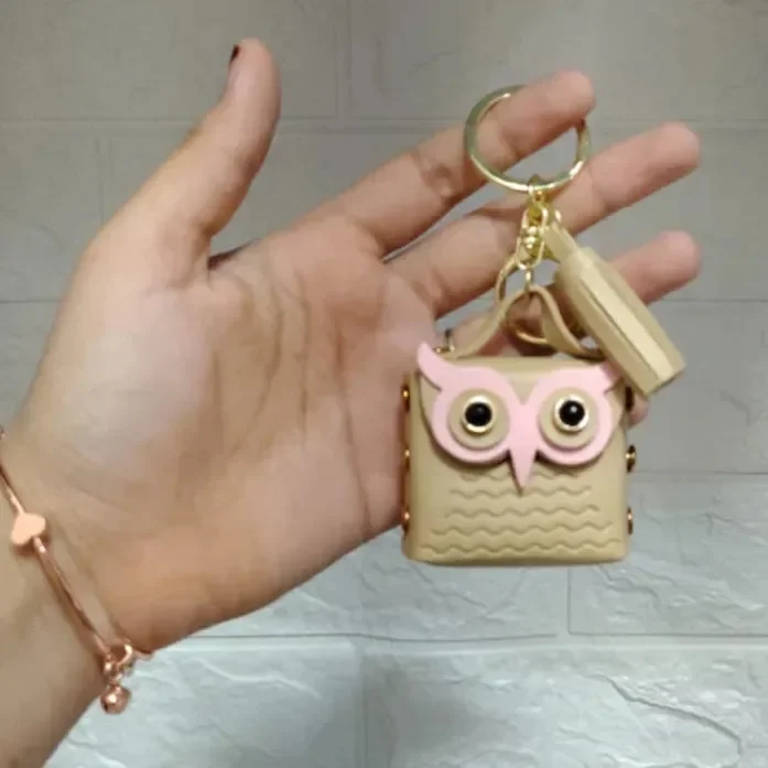Owl Eye Leather Coin Purse Keychain - Image 21