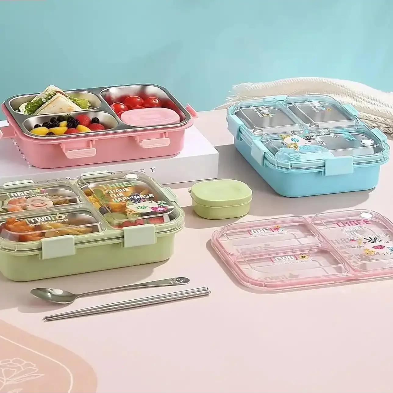 Pack Smart 3-Compartment Lunch Box - Image 2