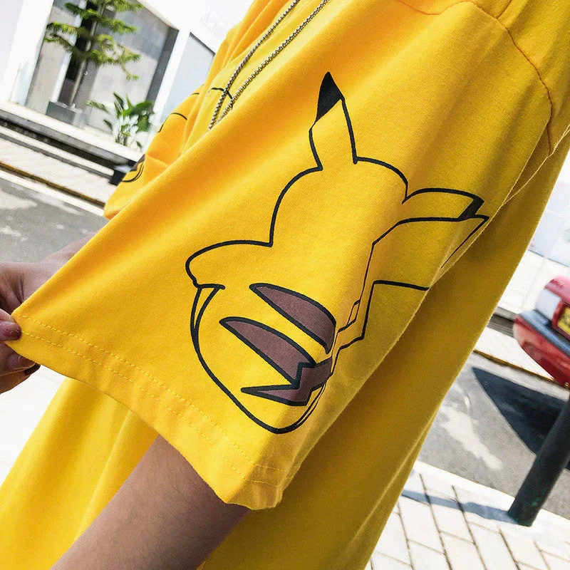 Pokimon Pikachu Shoulder-Drop Tee - Image 3