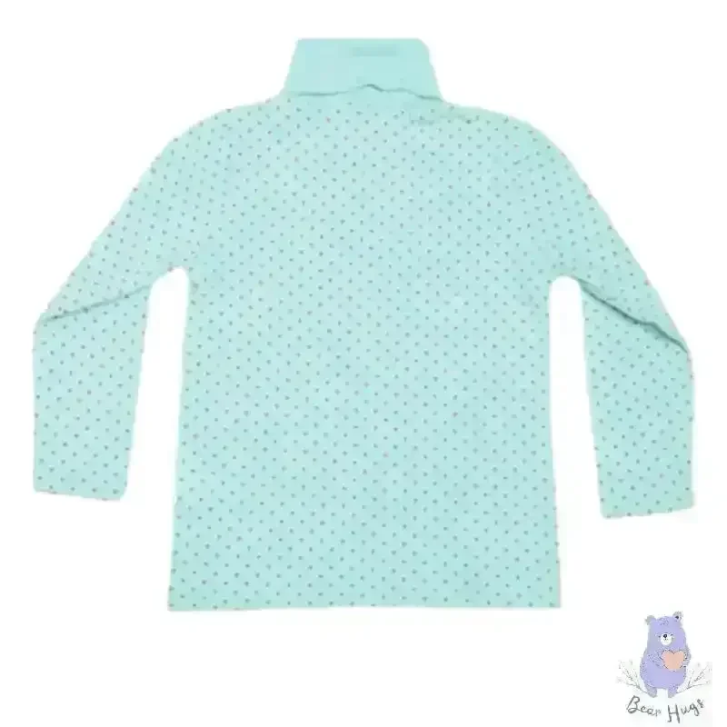 Kids Micro Print T-shirt with Turtle-Neck - Image 2