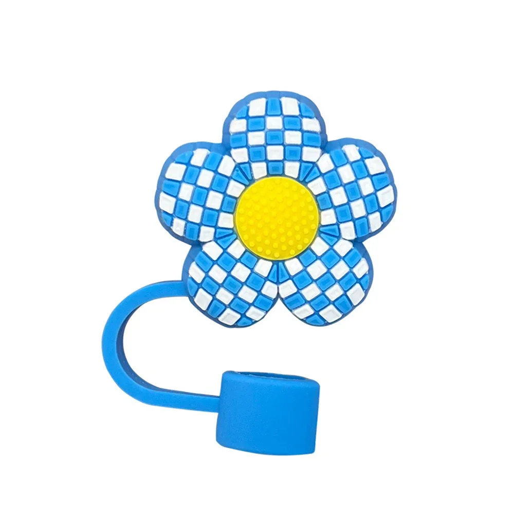 Plaid Floral Silicone Straw Topper - Image 9