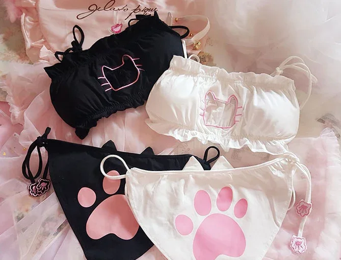 Playful Neko Cat Lingerie Set - Image 3