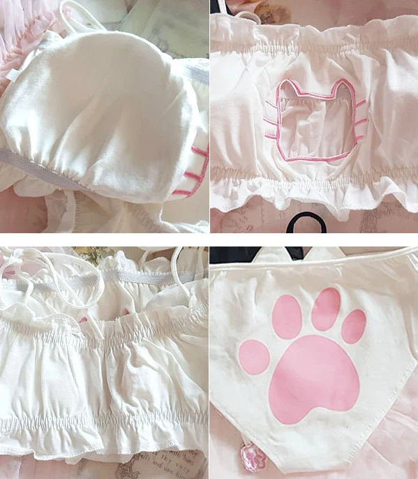 Playful Neko Cat Lingerie Set - Image 5