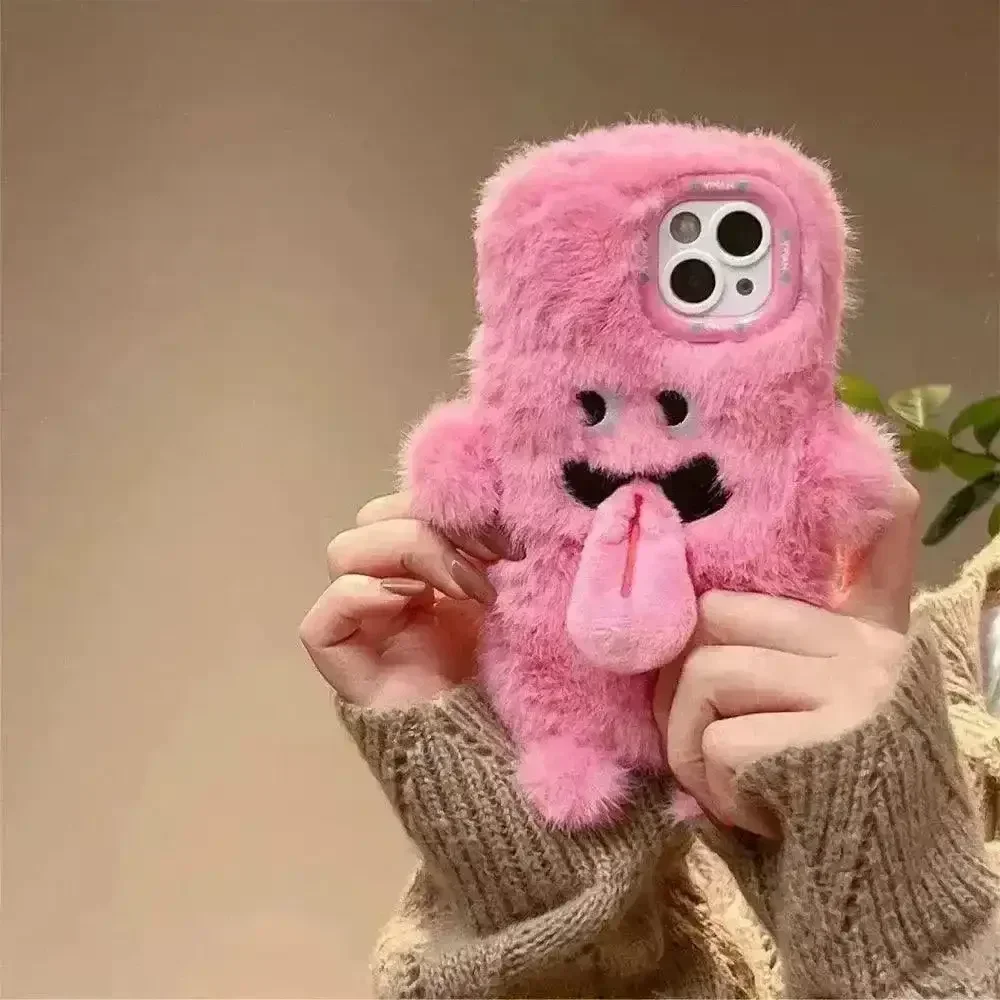 Plush Cartoon Sticky Tongue Phone Case (For iPhones) - Image 5