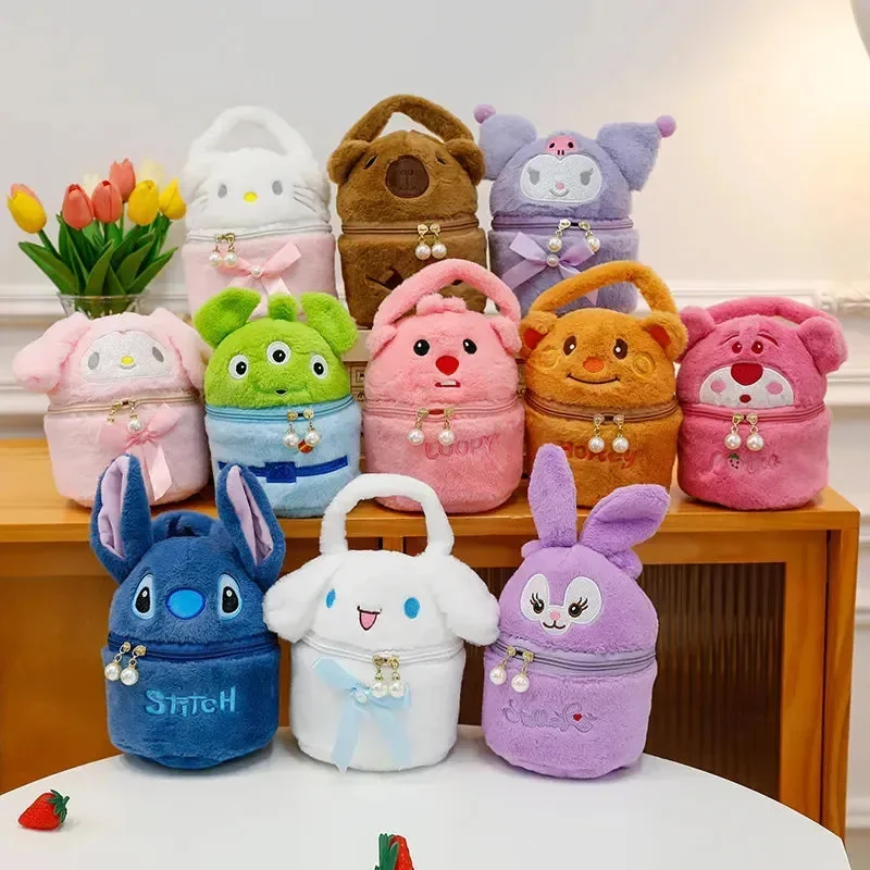 Plush Character Cosmetic Bucket Bag - Image 2