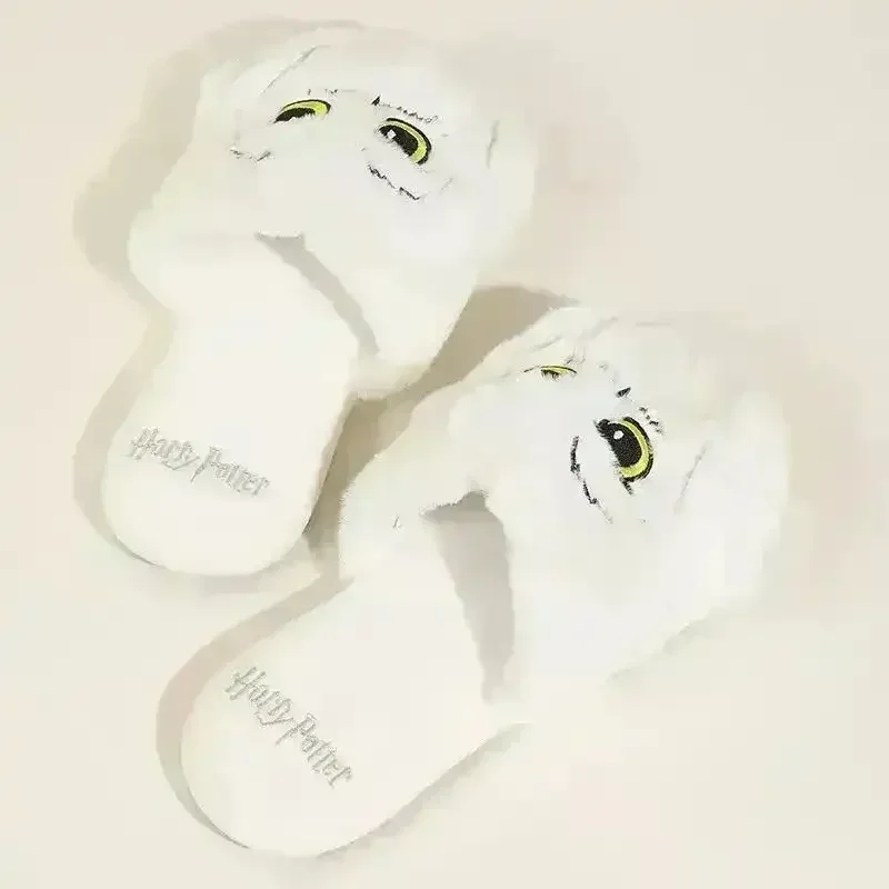 Plush Hedwig Owl Slippers - Image 3
