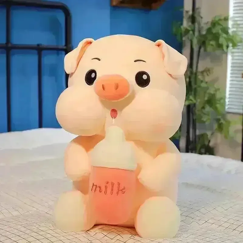 Plush Piggy With Milk Bottle - Image 4