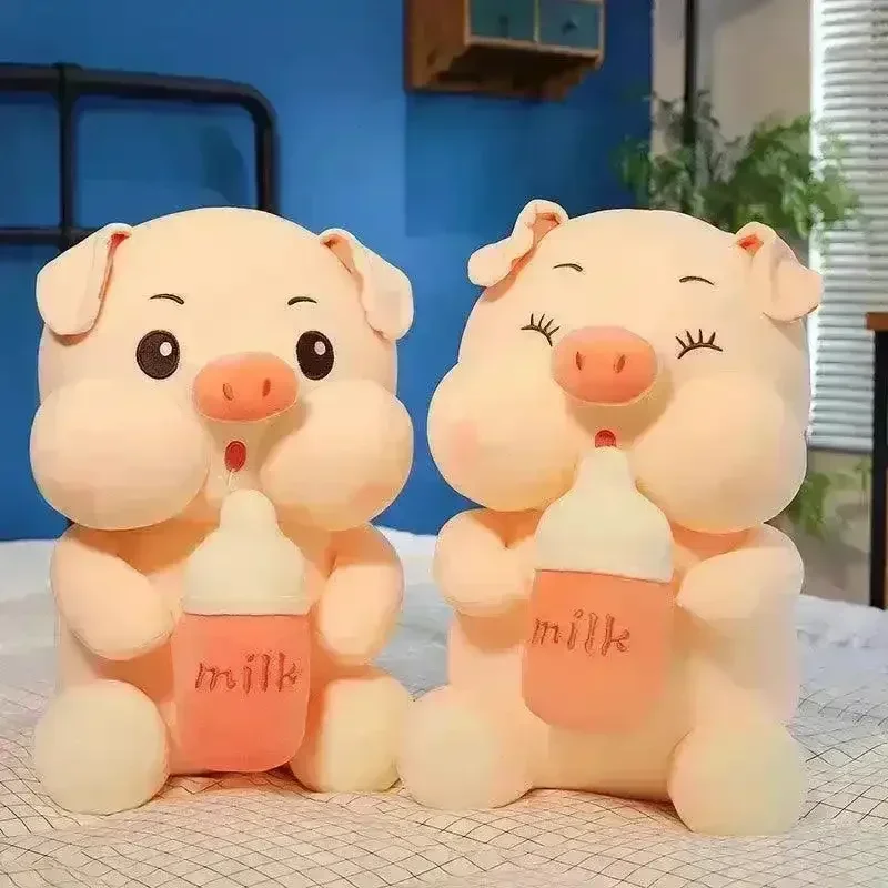 Plush Piggy With Milk Bottle - Image 5