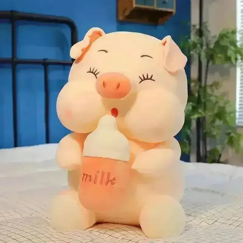Plush Piggy With Milk Bottle - Image 7