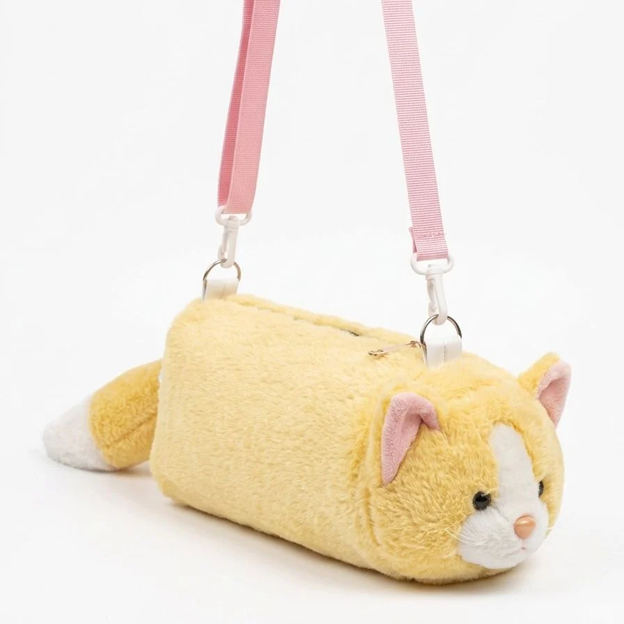 Plush Realistic Cat Fur Handbag - Image 6