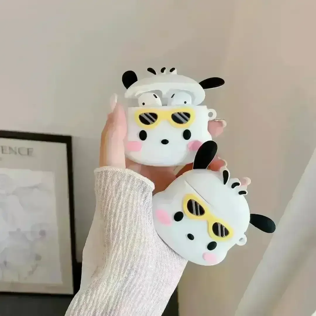 Pochacco Sunglasses Silicone AirPods Case - Image 5