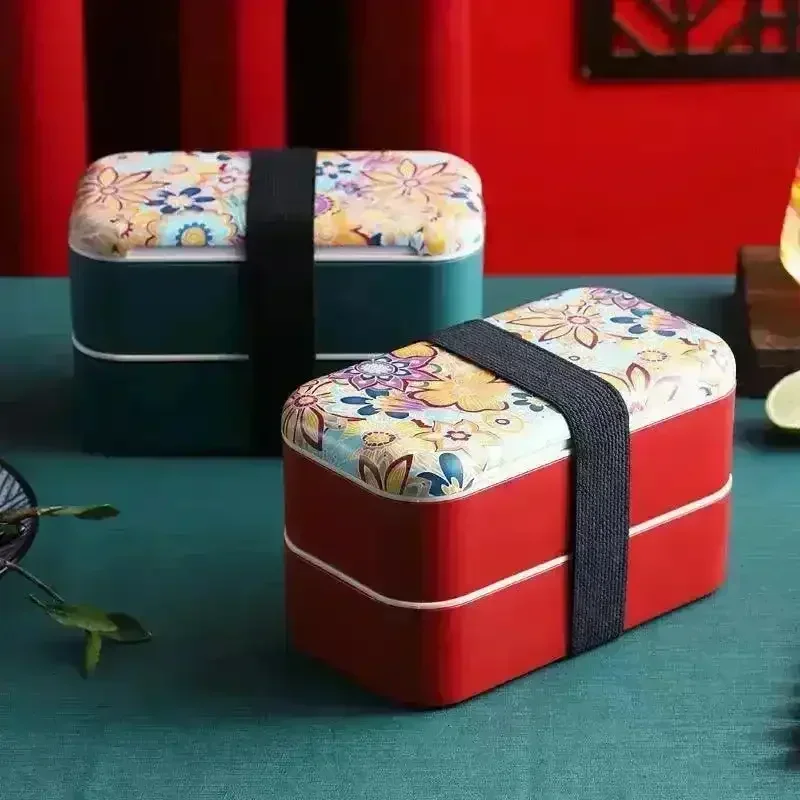 Premium Two-Tier Colourful Bento Box