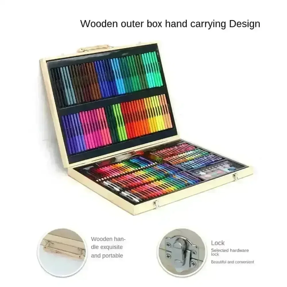 Professional Wooden Color Set Art Suitcase (251 Pcs) - Image 7