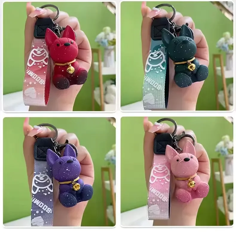 Punk Glittery Bulldog Keychain - Image 2