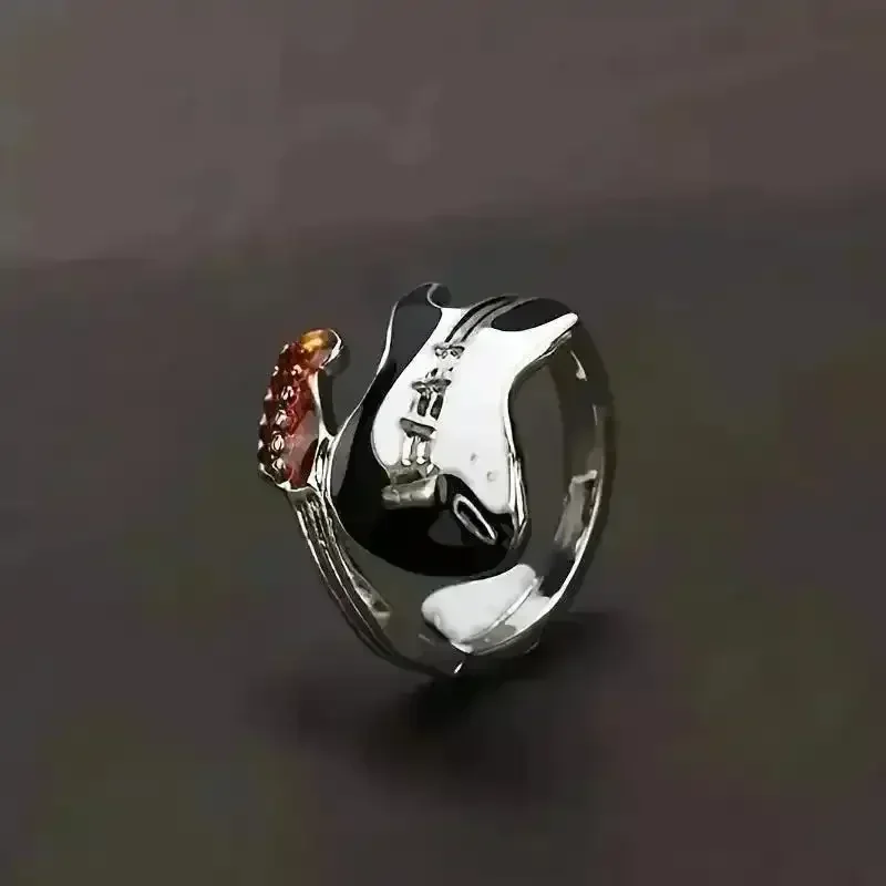 Punk Guitar Shaped Ring