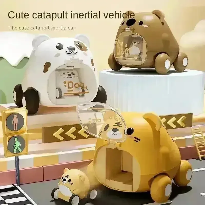 Push Down Cartoon Animal Car - Image 3