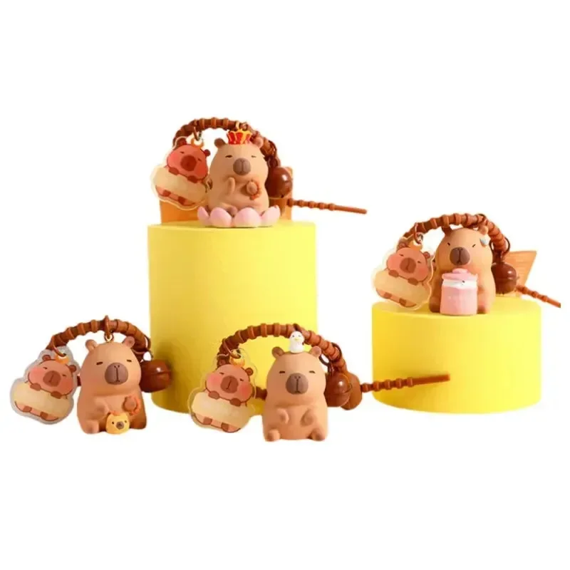 Quirky Charm Capybara Crew Keychain - Image 6