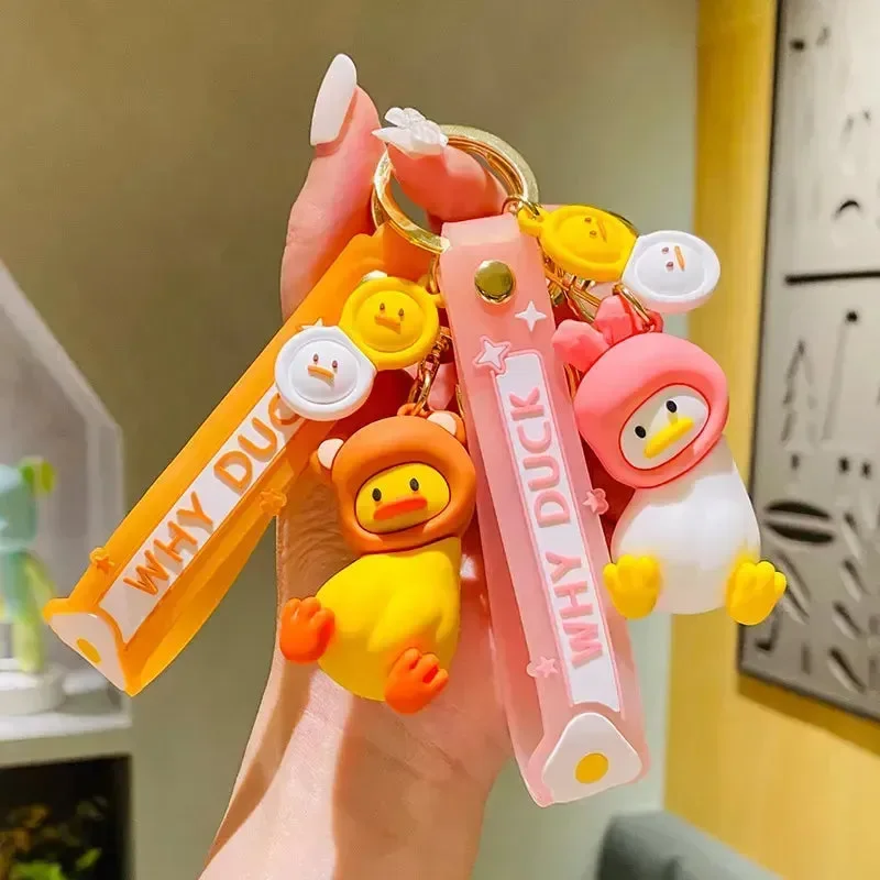 Quirky Crooked Neck Duck Keychain