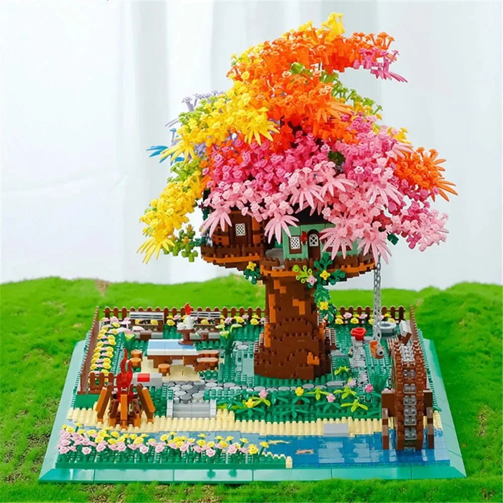 Sakura Tree House LED Nano Building Blocks - Image 14