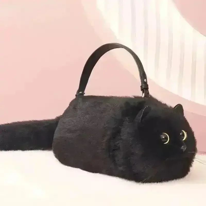 Realistic Handmade Cat Plush Handbag - Image 8