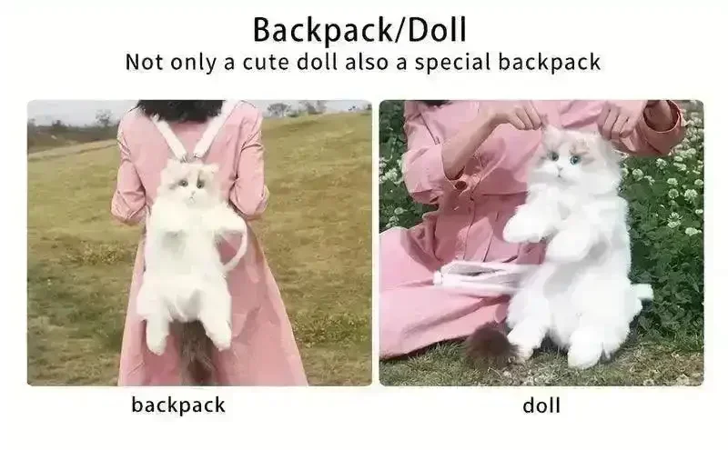 Realistic Live Cat Shaped Backpack - Image 11
