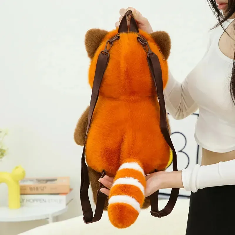 Realistic Red Panda Plush Backpack - Image 2