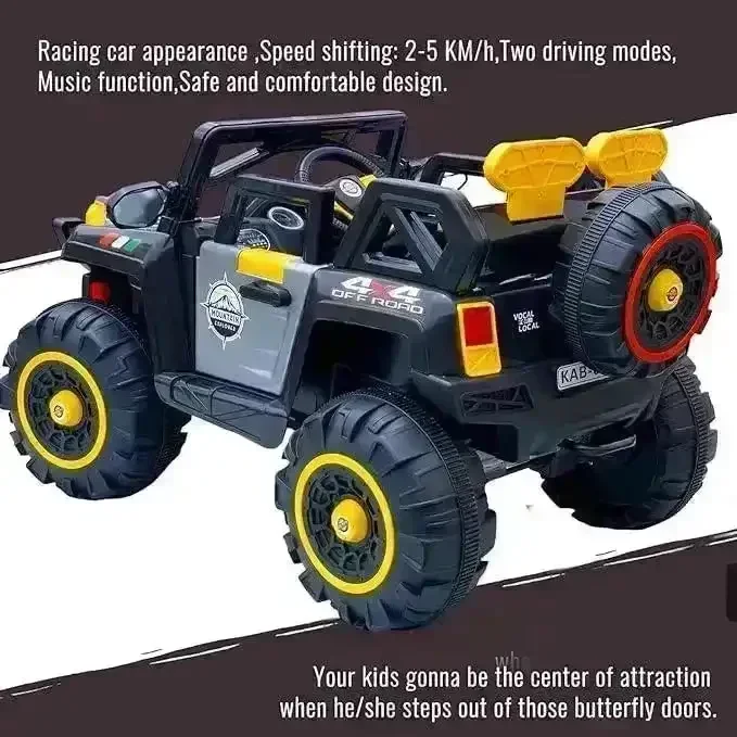 Rechargeable Battery Electric Steering 4x4 Kids Jeep - Image 5