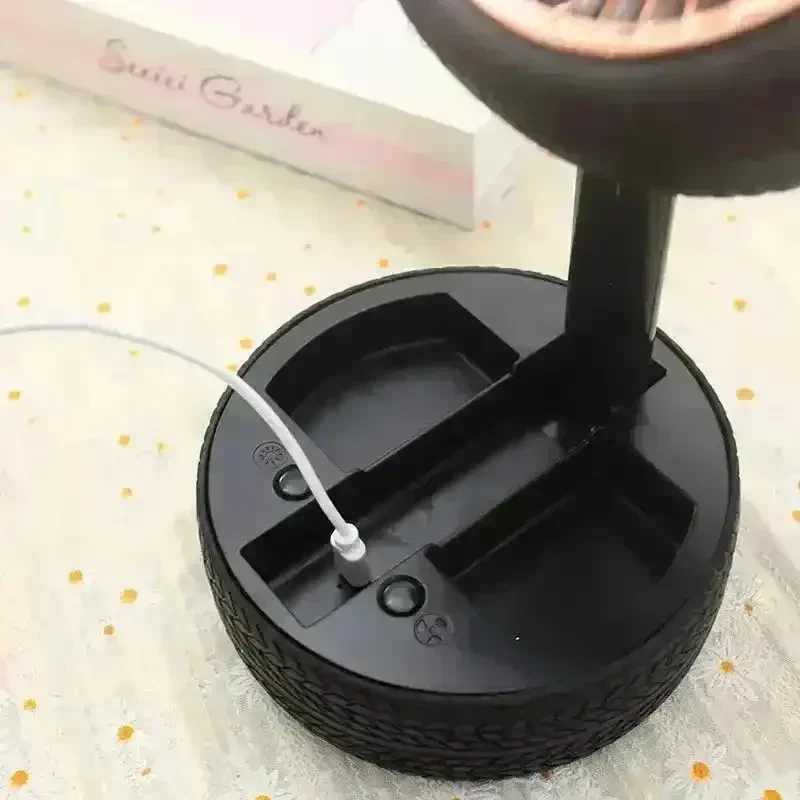 Rechargeable Tyre Shaped Electric Fan - Image 8