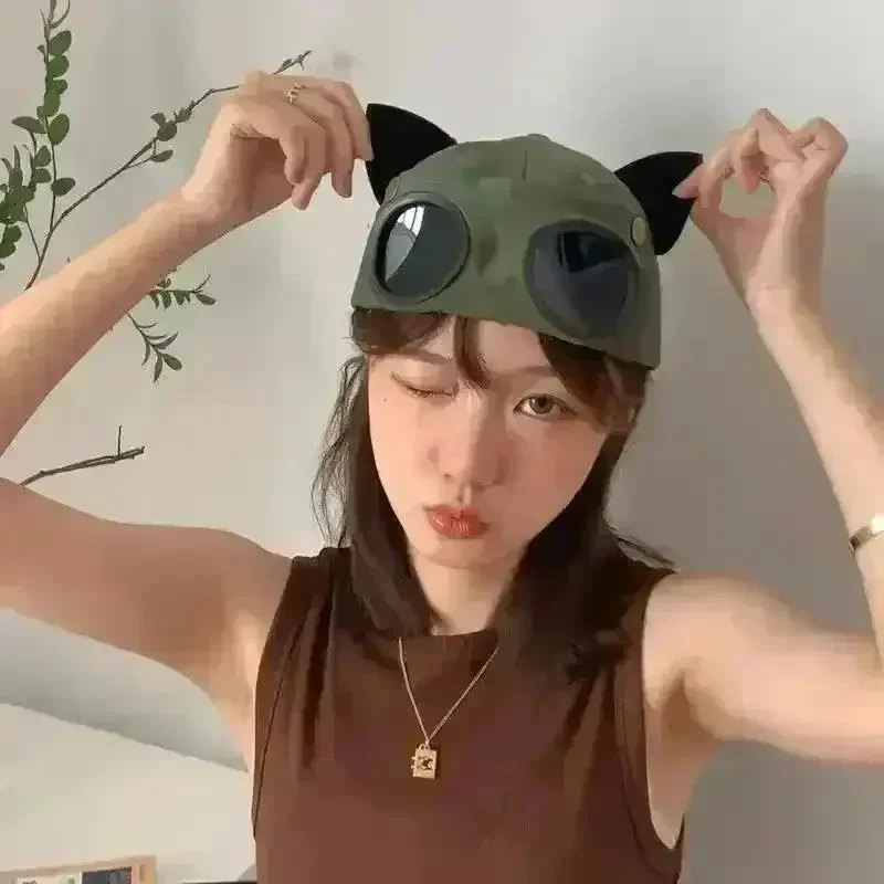 Retro Aviator Hat with Glasses - Image 5